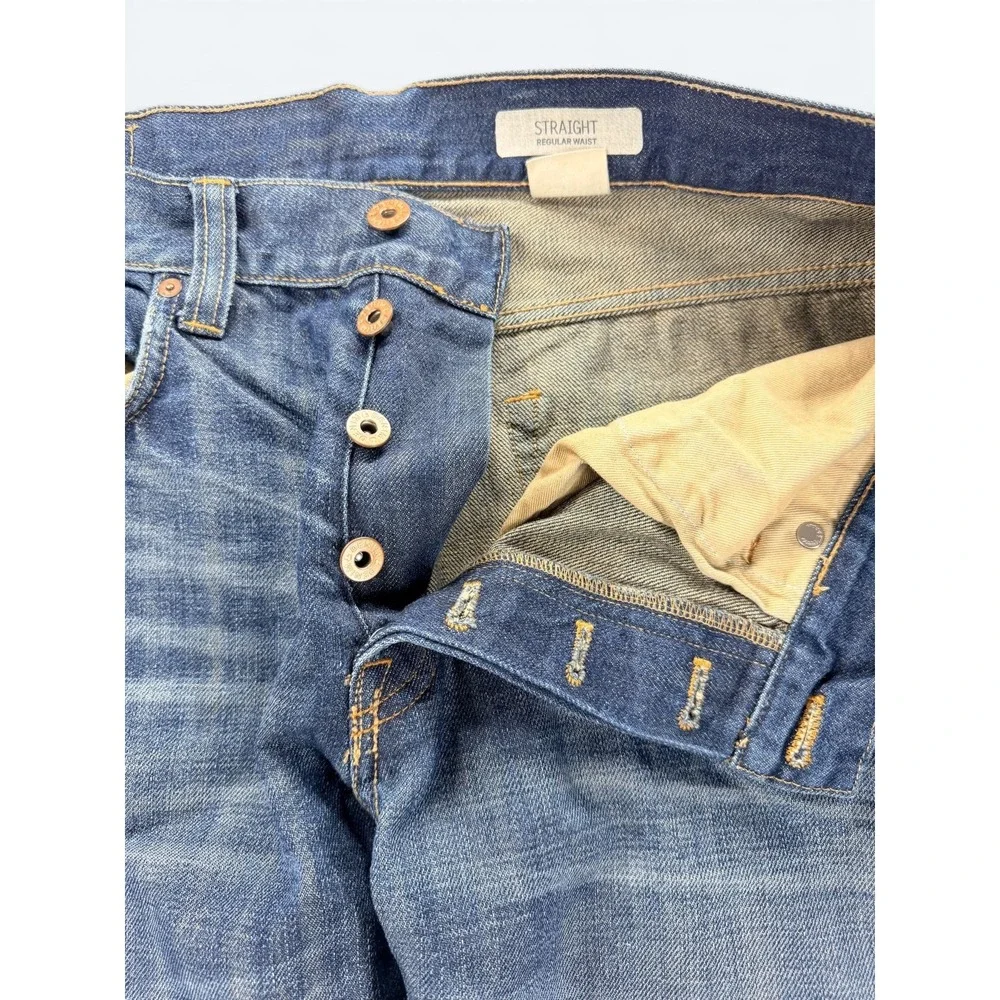&Denim Men's Straight Leg Jeans 32x32 Button Fly Regular Waist